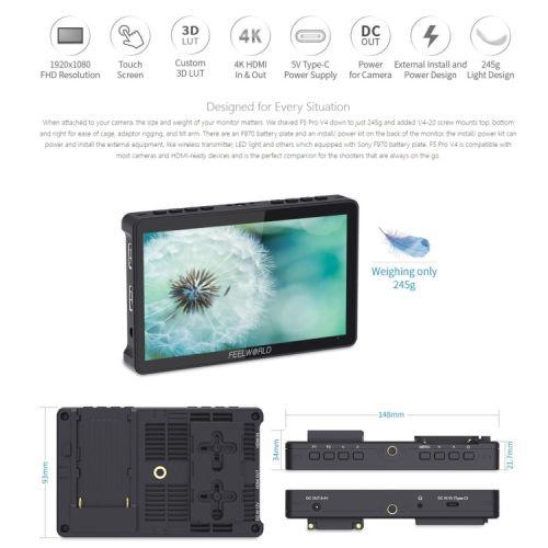 FEELWORLD-F5-Pro-V4-6-inch-Touch-Screen-DSLR-Camera-Field-Monitor-3D-LUT-4K-HDMI-Tilt-Arm-2 FEELWORLD-F5-Pro-V4-6-inch-Touch-Screen-DSLR-Camera-Field-Monitor-3D-LUT-4K-HDMI-Tilt-Arm-2