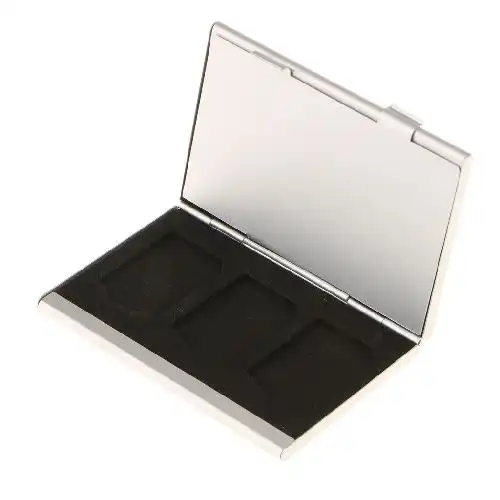 3 in 1 Memory Card Aluminum Alloy Protective Case Box for 3 SD Cards 3