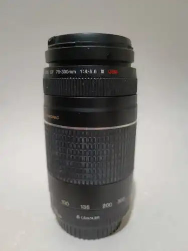 Canon EF 75 300mm Ultrasonic USM f4 5.6 III Lens Used (3)