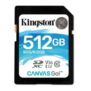 Kingston 512GB SD Memory Card - Canvas Go! SDG, SDXC, UHS-I, 4K, UHD