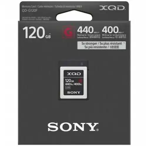 Sony 128GB G Series XQD Memory Card, 440MBs 2 Sony 128GB G Series XQD Memory Card, 440MBs 2