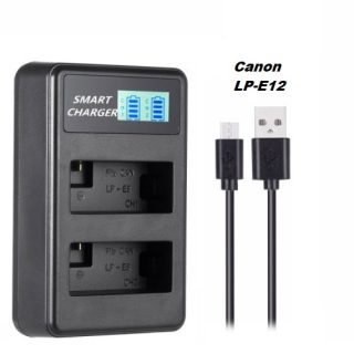 Camera Battery Charger for Canon LP-E12, LPE12, Canon EOS M, EOS M10, EOS M5