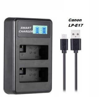 Camera Battery Charger for Canon LP-E17, LPE17, EOS M3, M5, EOS 750D