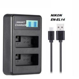 Kastar EN-EL14a Replacement Battery 1700mAh For Nikon D5200 DSLR And MH-24a Charger