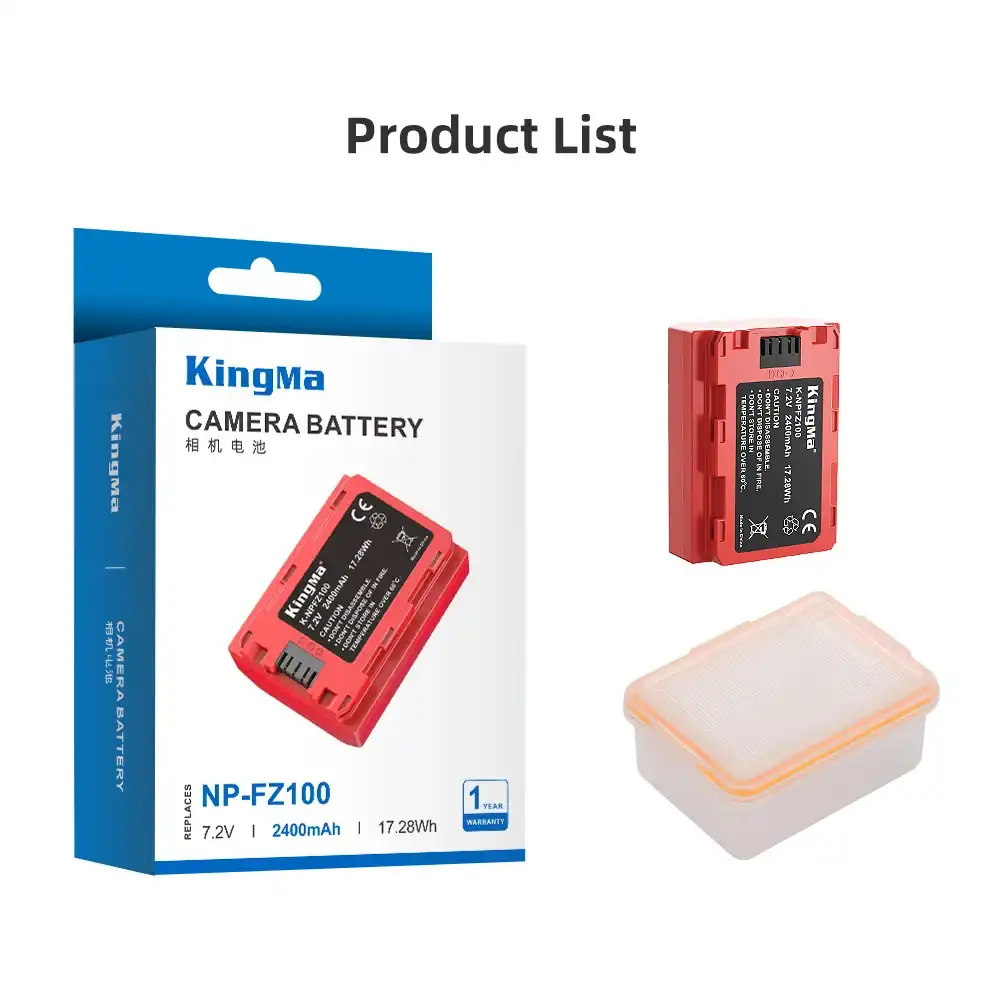 Batterie NP-FZ100 Compatible Sony Alpha A7 III, A7R IV, A9, A6600 Et Autres | 2280 MAh 7.2V