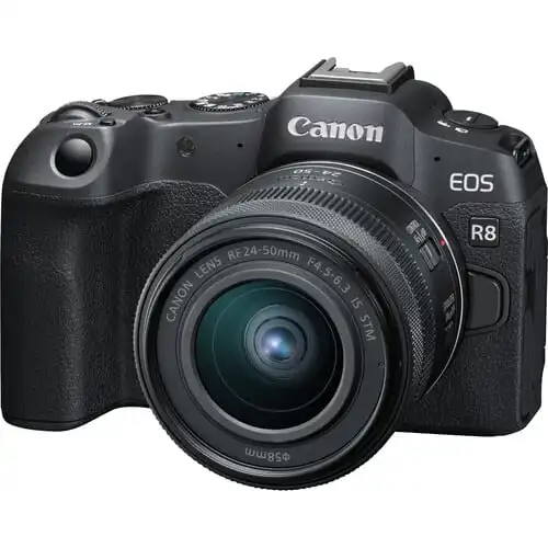 Canon EOS R8 Mirrorless Camera Kit RF 24 50mm F4.5 6.3 IS STM Canon EOS R8 Mirrorless Camera Kit RF 24 50mm F4.5 6.3 IS STM