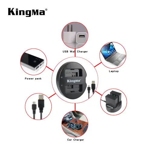 Camera Battery Charger for Canon LP E6, LPE6, EOS 60D, 70D, 7D, 6D, 5D Mark II, 5D Mark III (2)