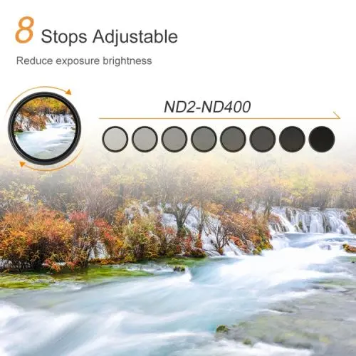 ND Fader Neutral Density Adjustable Variable Filter ND 2 to ND 400 Filter 7